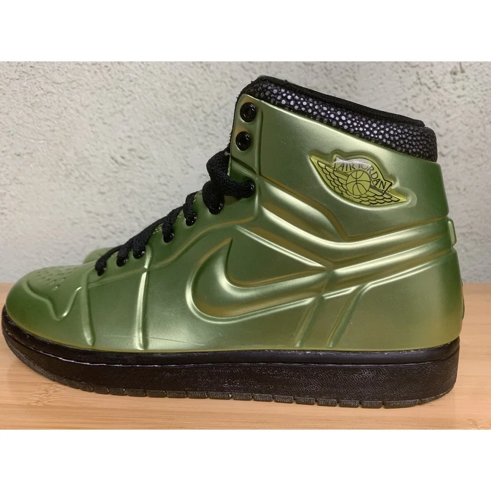 Size 8 Jordan Air Jordan 1 Anodized‎ Green Spark Black 414823-301 Men's Sneaker